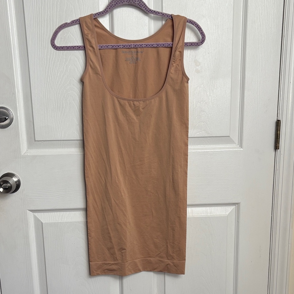 Secret Solutions Plus Size Shapewear Tan Sleeveless Tank under dress Size 16/18